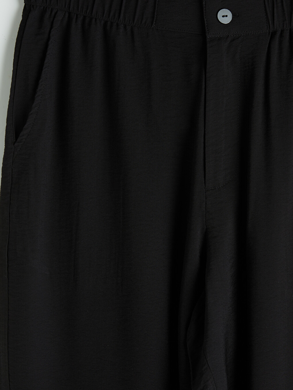 Siyah Beli Lastikli Kadın Pantolon-6