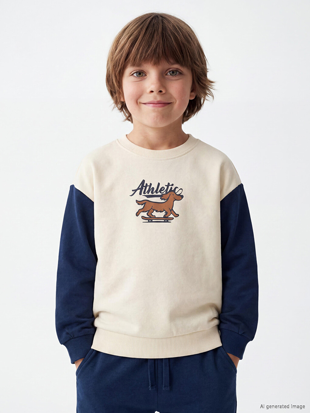 Printed Boys' Sweatshirt And Trousers-1