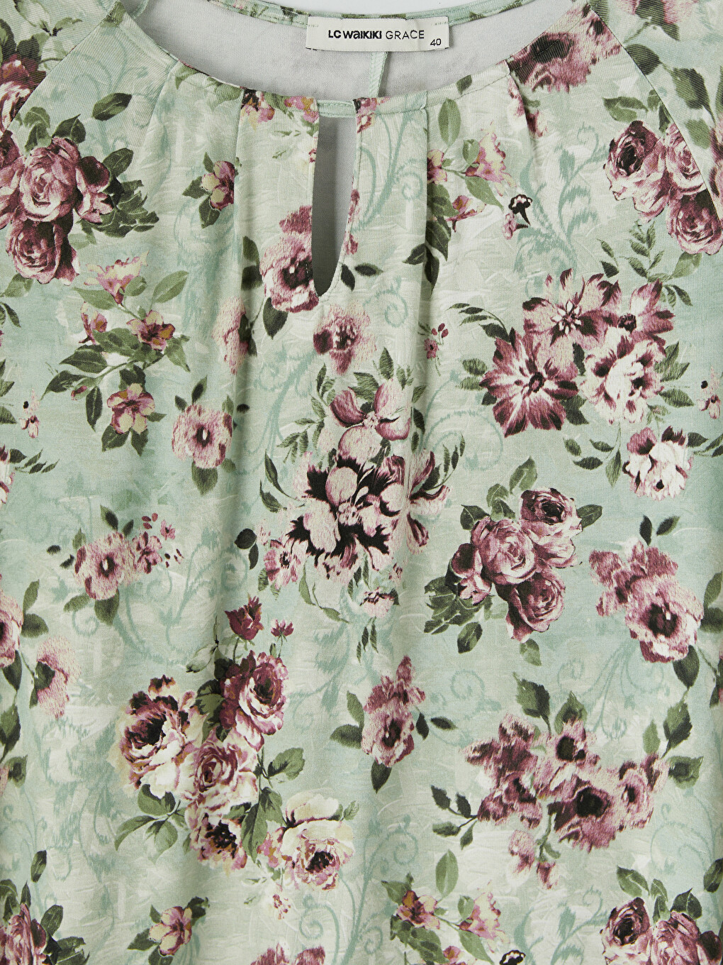 Crew Neck Floral A-line Dress-6