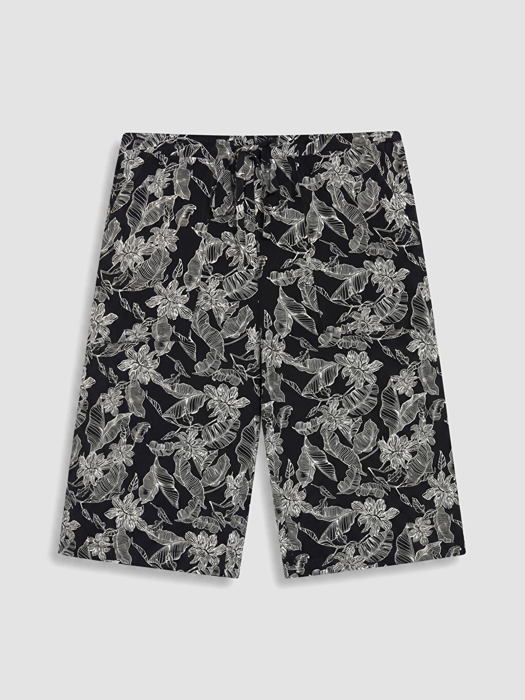 Elastic Waist Patterned Women's Shorts-4