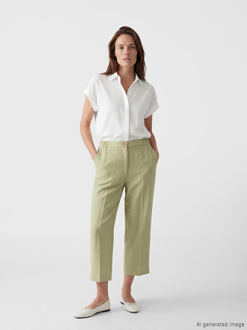 Elastic Waist Women's Capri