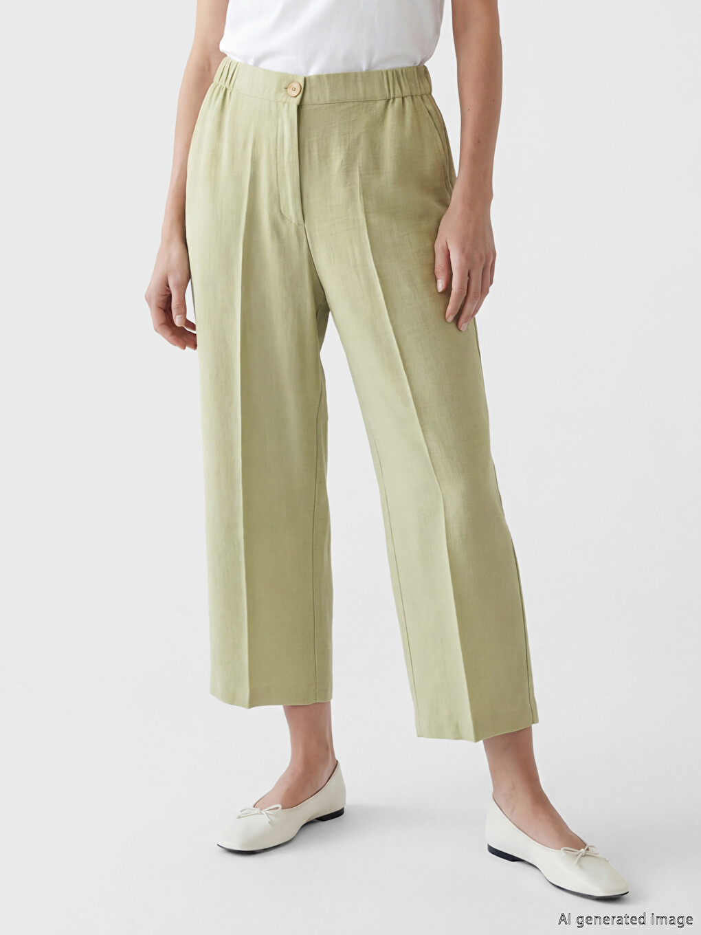 Elastic Waist Women's Capri-1