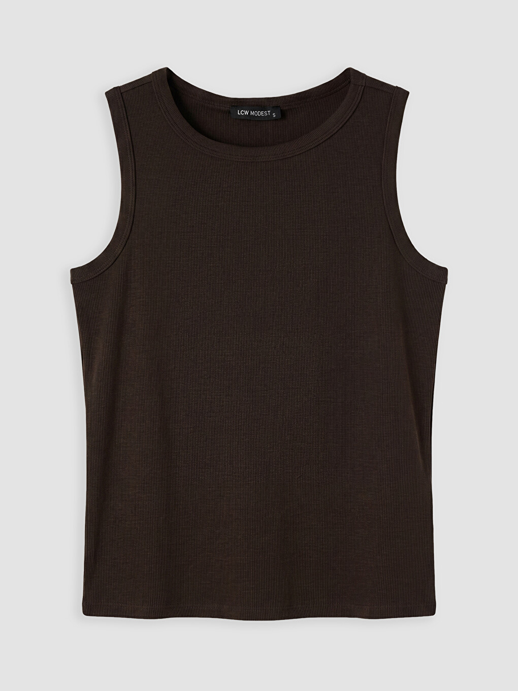 Crew Neck Women's Ribbed Tank Top