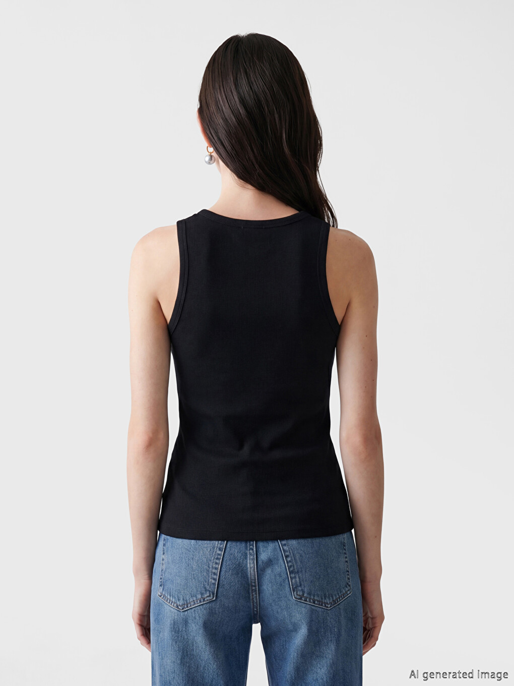 Crew Neck Rhinestone Embellished Women's Tank Top-3