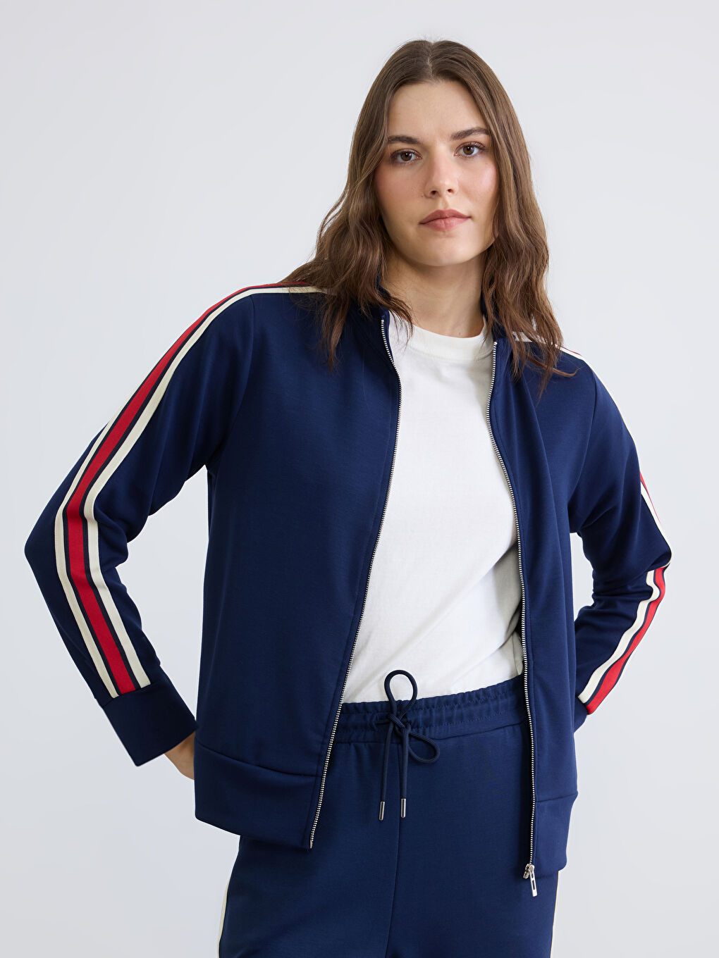 High Neck Soft Touch Women's Zippered Sweatshirt