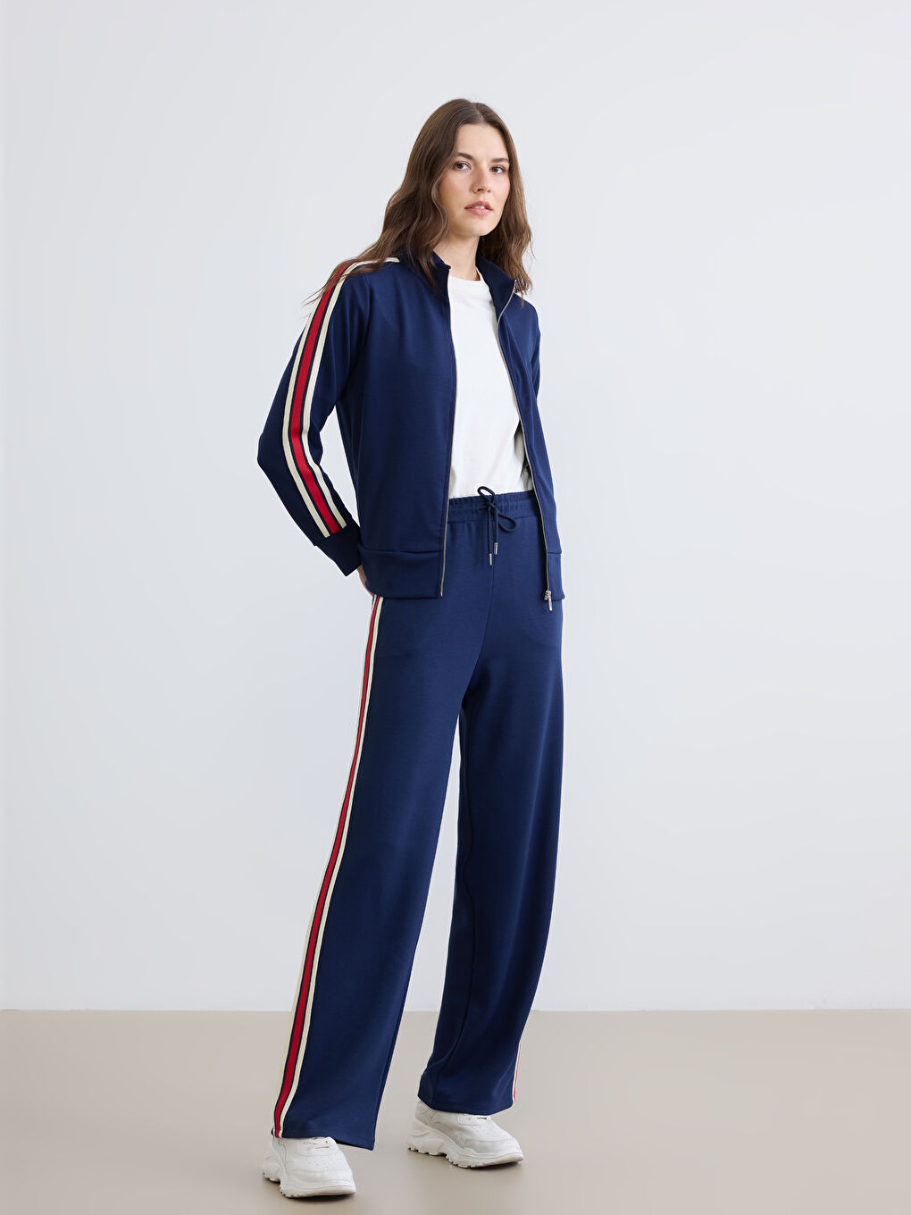 High Neck Soft Touch Women's Zippered Sweatshirt-2