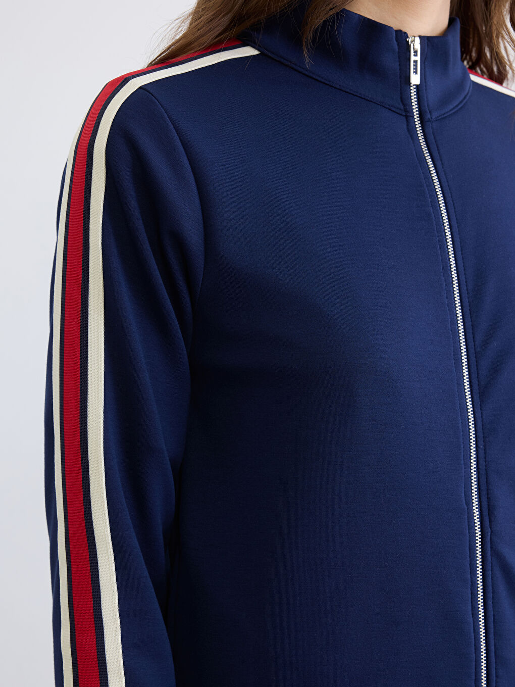 High Neck Soft Touch Women's Zippered Sweatshirt-3