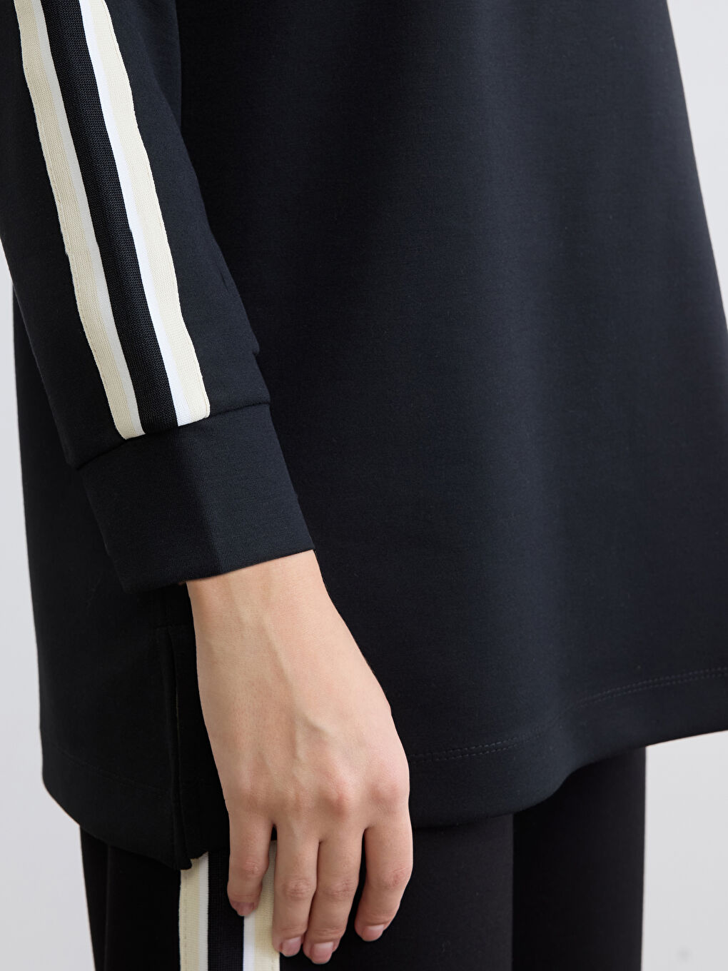 Crew Neck Oversize Women's Sweatshirt Tunic-2