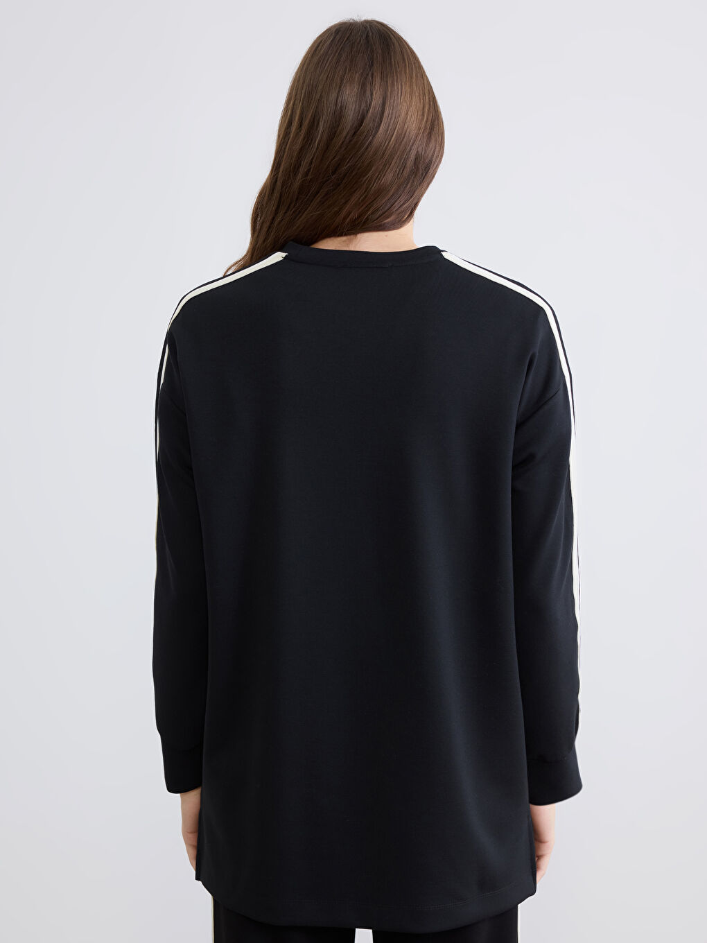 Crew Neck Oversize Women's Sweatshirt Tunic-3