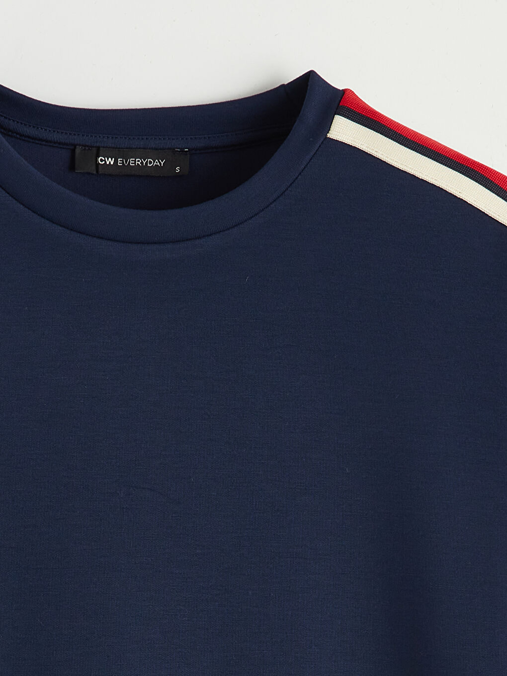 Lacivert Bisiklet Yaka Oversize Kadın Sweatshirt Tunik-1