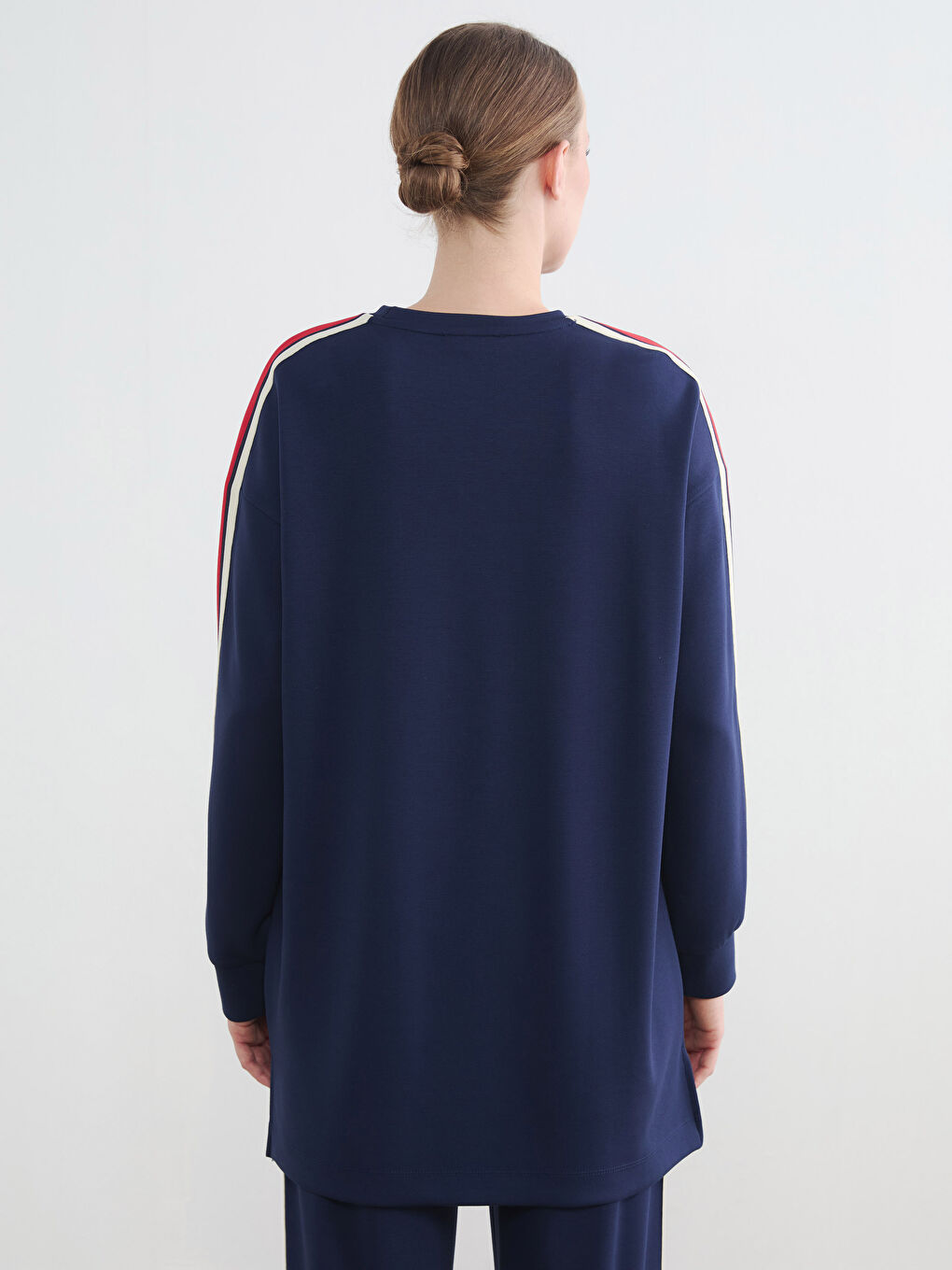 Sweatshirt-Tunika mit Rundhalsausschnitt in Oversize für Damen-3