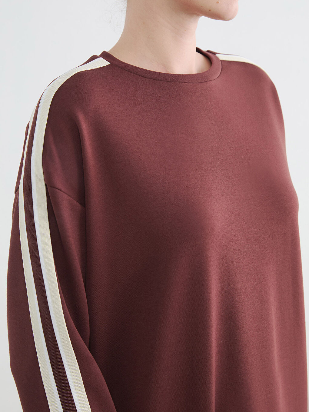 Sweatshirt-Tunika mit Rundhalsausschnitt in Oversize für Damen-2