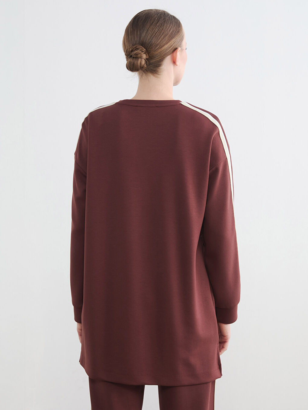 Sweatshirt-Tunika mit Rundhalsausschnitt in Oversize für Damen-3
