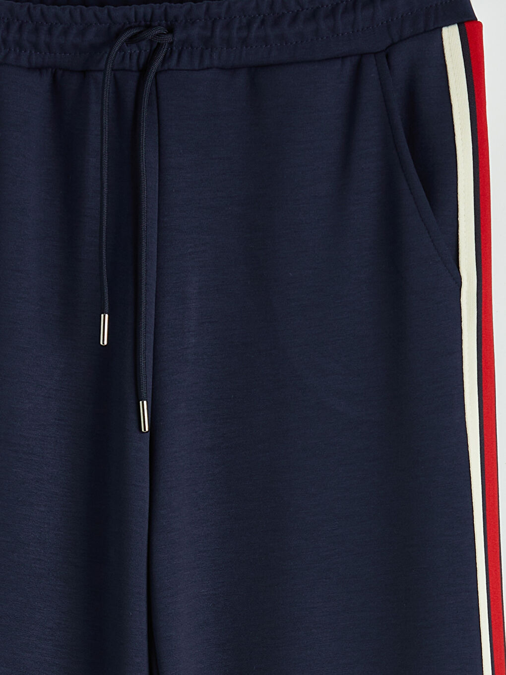 Lacivert Beli Lastikli Soft Touch Kadın Eşofman Altı-1