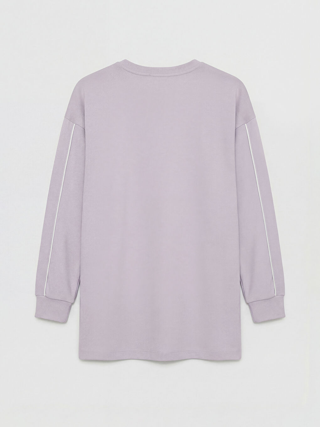 Lila Bisiklet Yaka Soft Touch Kadın Sweatshirt-1
