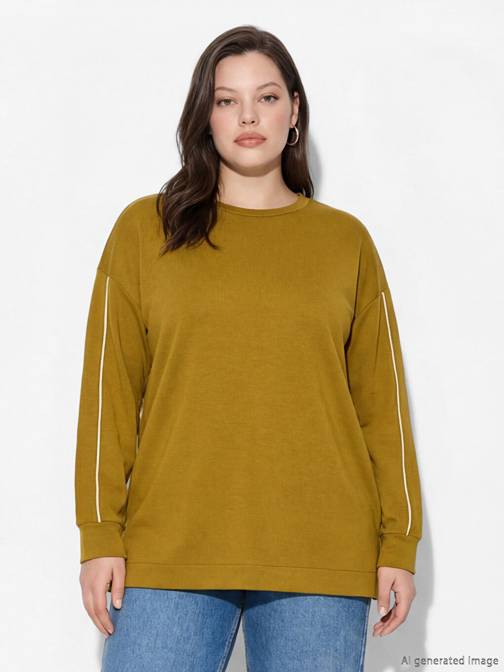 Women's Crew Neck Soft Touch Sweatshirt-1