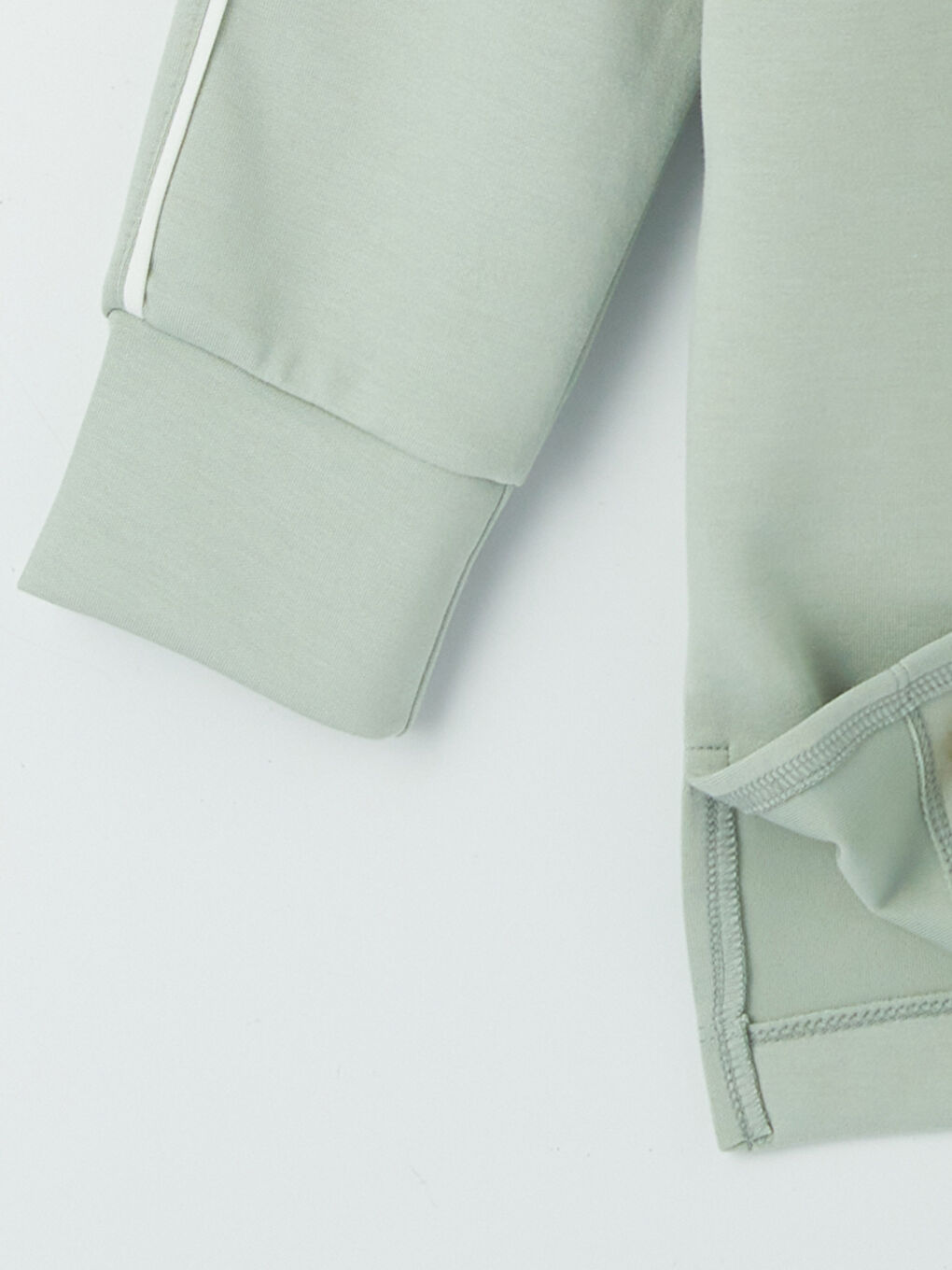 Yeşil Bisiklet Yaka Soft Touch Kadın Sweatshirt-2