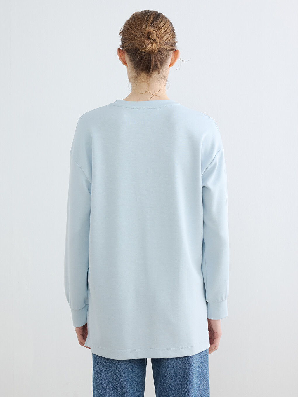 Mavi Bisiklet Yaka Soft Touch Kadın Sweatshirt-3