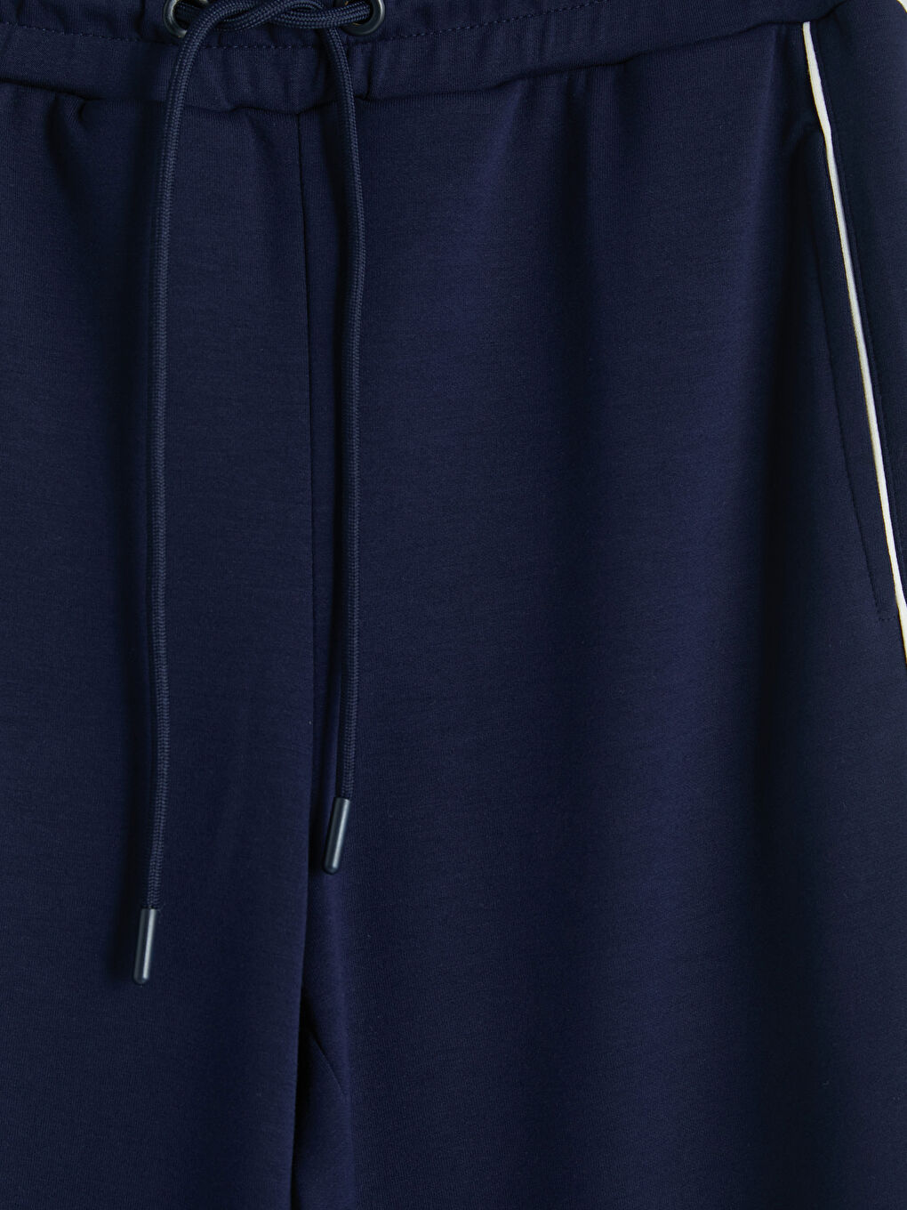 Lacivert Beli Lastikli Soft Touch Kadın Eşofman Altı-2