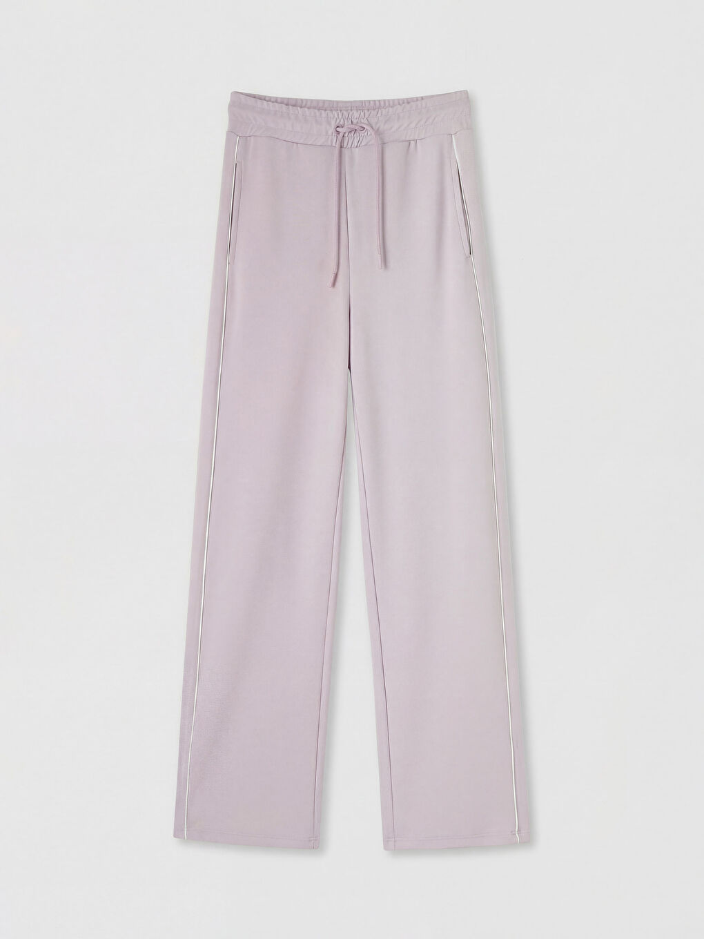 Lila Beli Lastikli Soft Touch Kadın Eşofman Altı