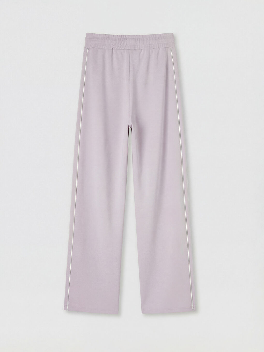 Lila Beli Lastikli Soft Touch Kadın Eşofman Altı-1