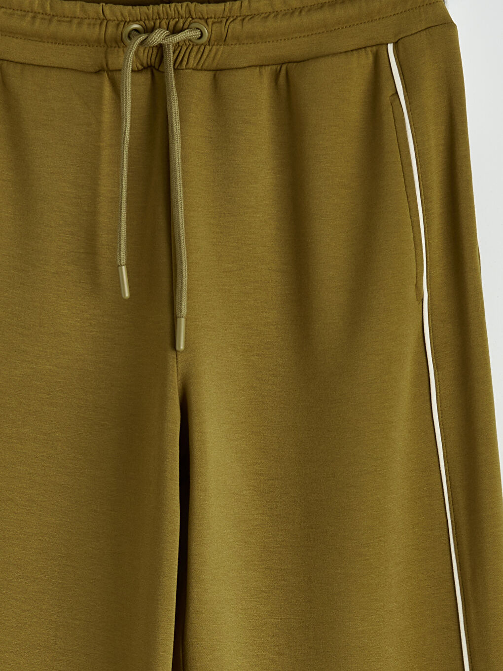 Yeşil Beli Lastikli Soft Touch Kadın Eşofman Altı-1