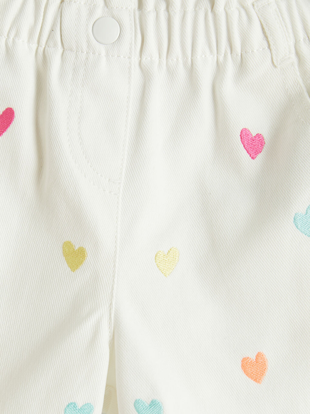 Girl White Shorts-2