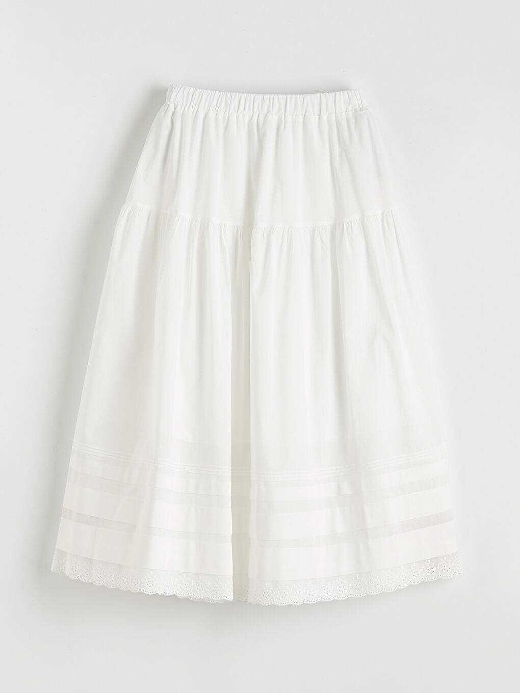 Ženska suknja sa elastičnim strukom i širokim krojem-4