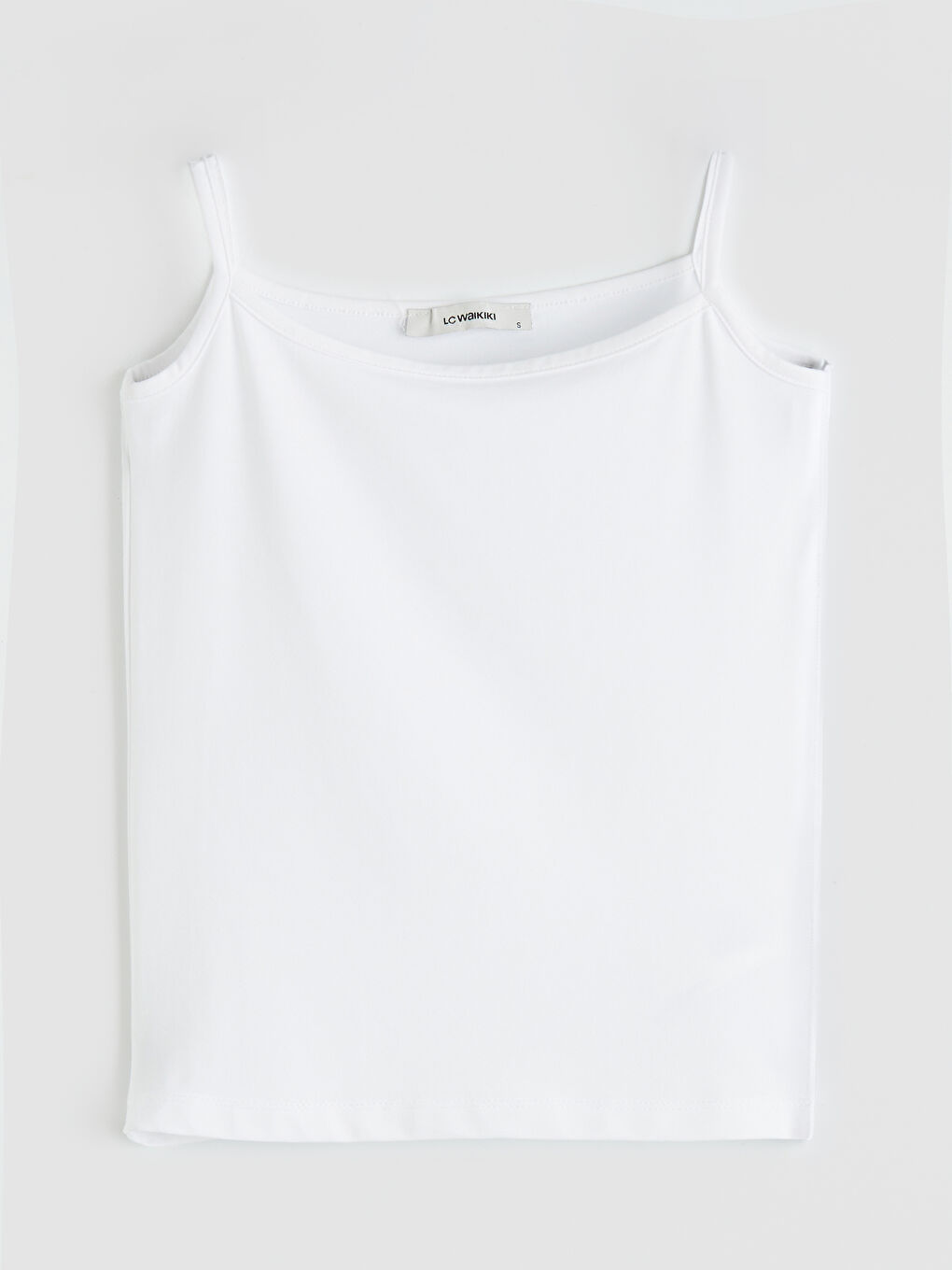 Karışık Kare Yaka İp Askılı Kadın Atlet-1