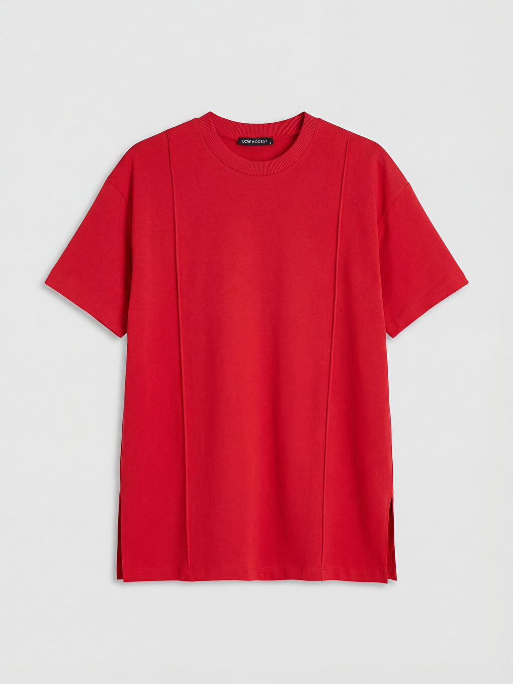 Kırmızı Bisiklet Yaka Kadın Tişört