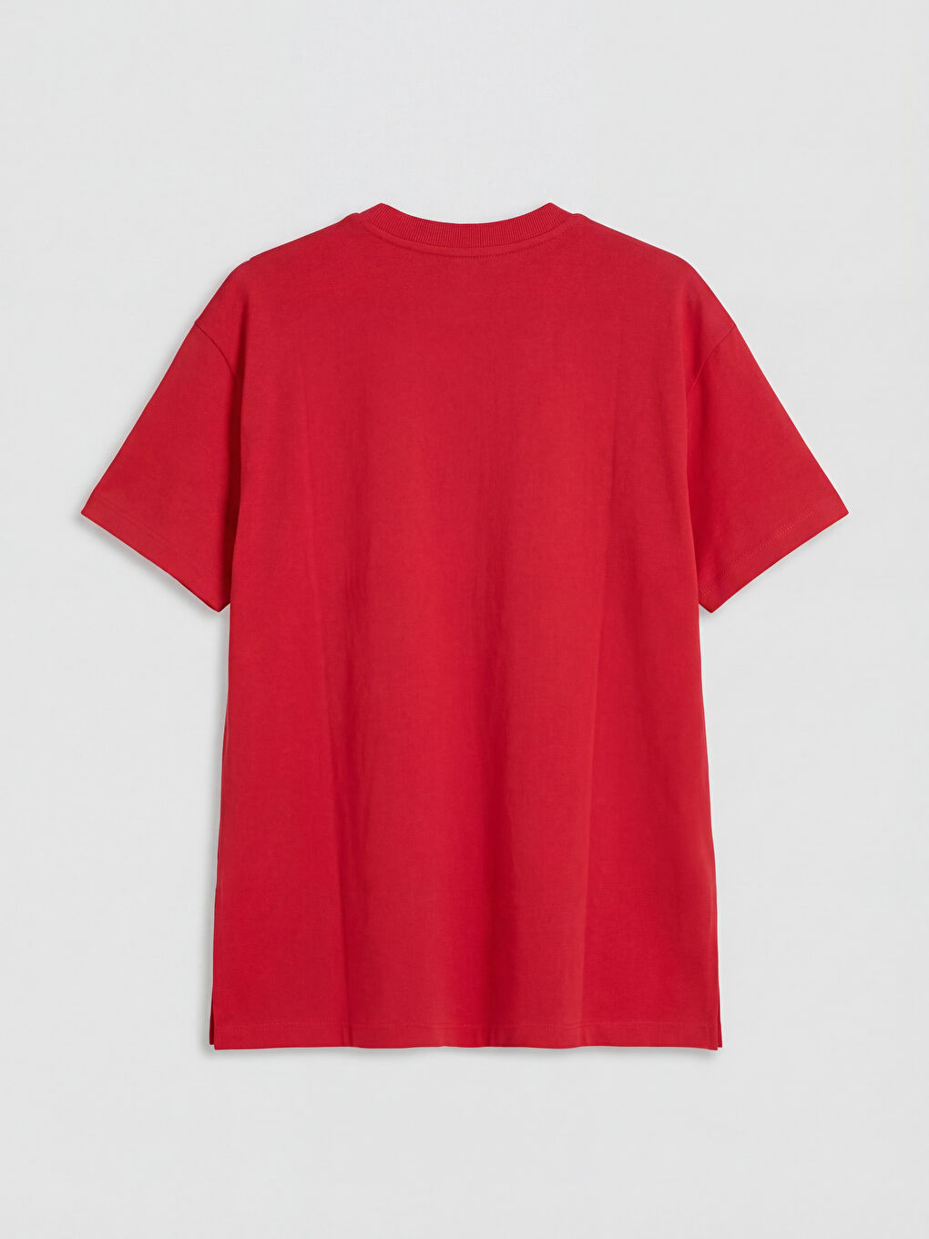 Kırmızı Bisiklet Yaka Kadın Tişört-1