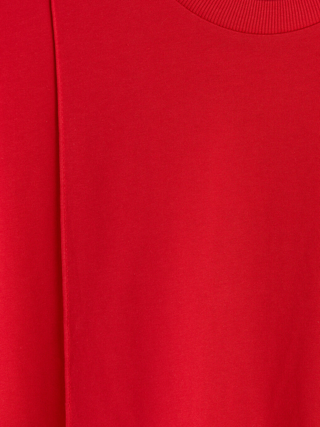 Kırmızı Bisiklet Yaka Kadın Tişört-2