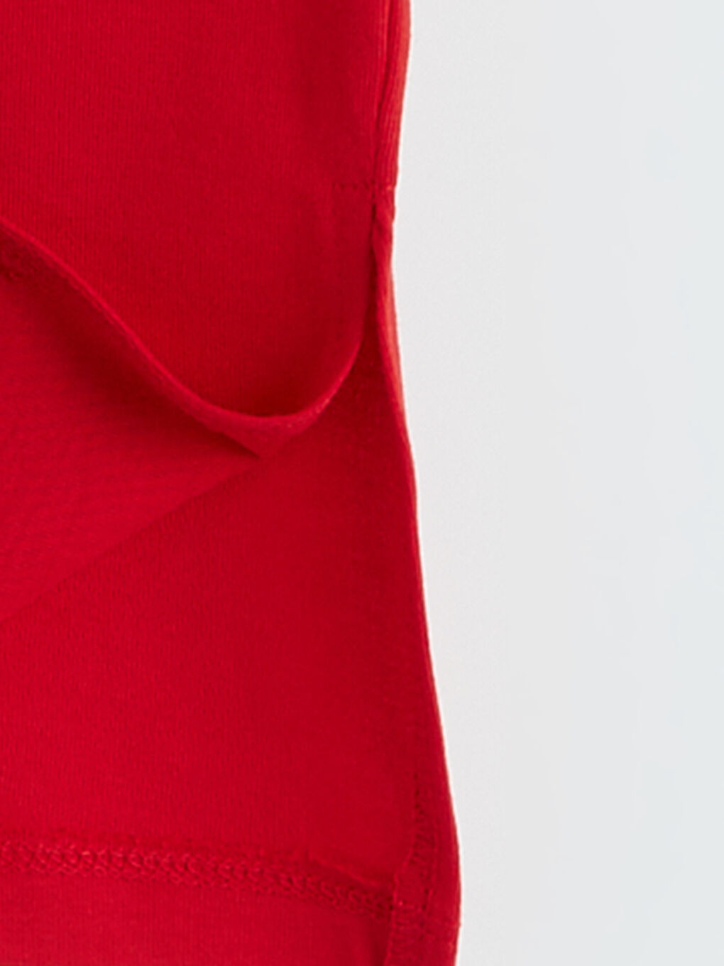 Kırmızı Bisiklet Yaka Kadın Tişört-3