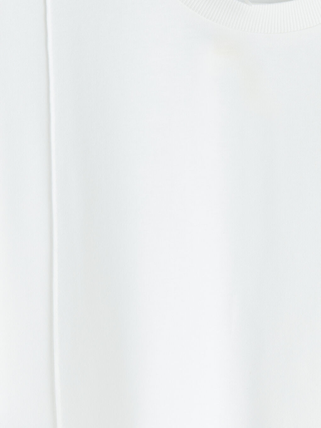 Ekru Bisiklet Yaka Kadın Tişört-2