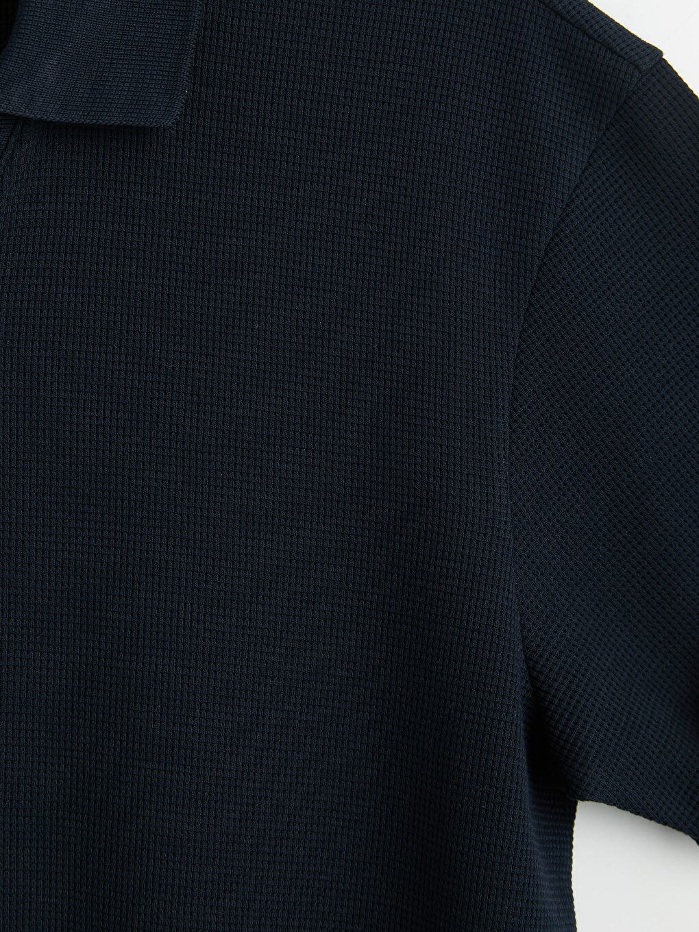 Lacivert Polo Yaka Pike Erkek Tişört-2