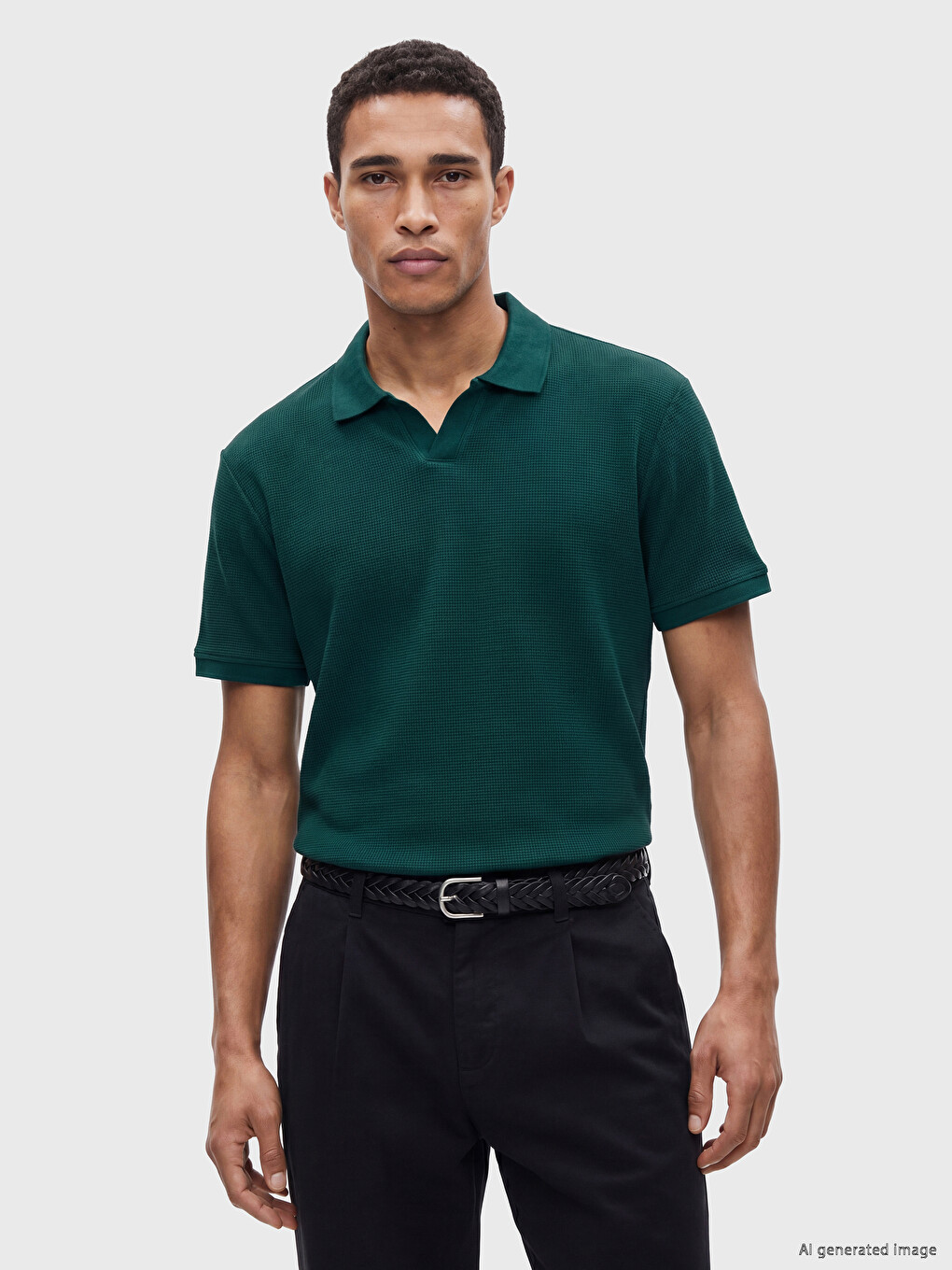 Polo Collar Pique Men's T-Shirt
