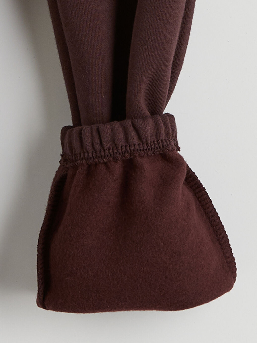 Bordo Beli Lastikli Erkek Çocuk Kalın Jogger Eşofman Altı-3