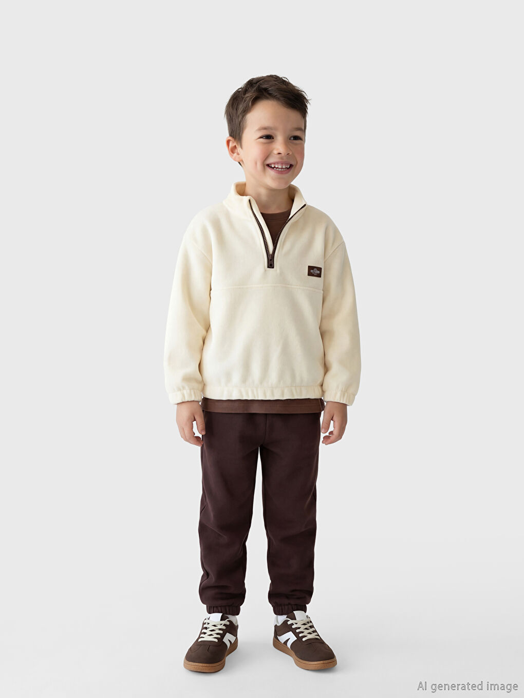 Bordo Beli Lastikli Erkek Çocuk Kalın Jogger Eşofman Altı