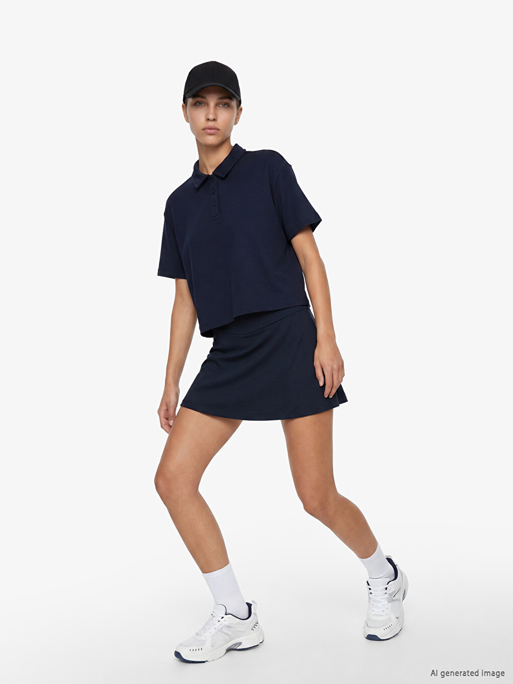 Woman Navy Skort