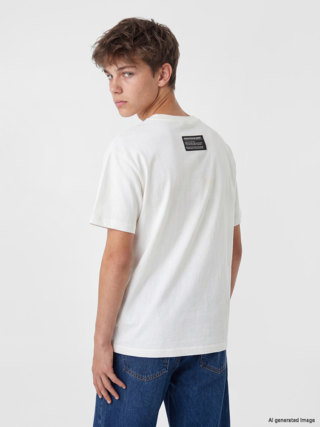 Crew Neck Printed Boys' T-shirt-1