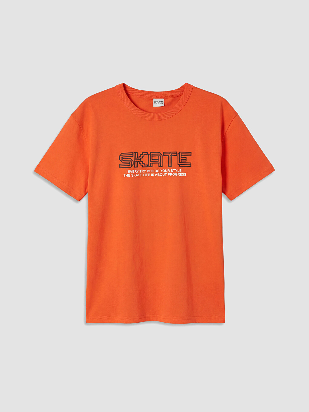 Crew Neck Printed Boys' T-Shirt