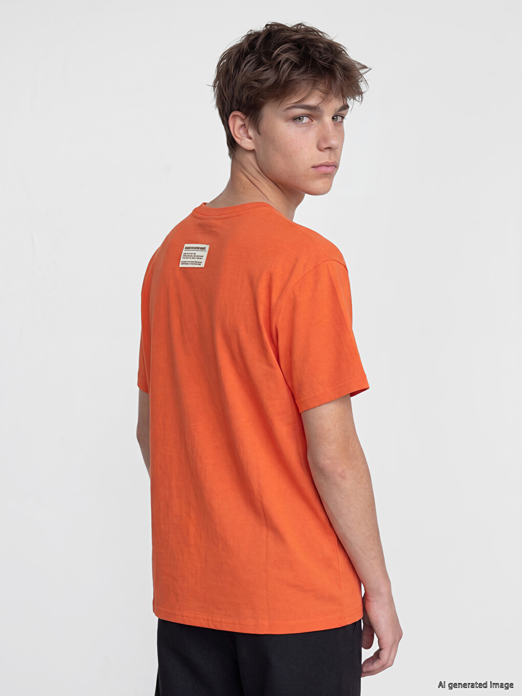 Crew Neck Printed Boys' T-shirt-1