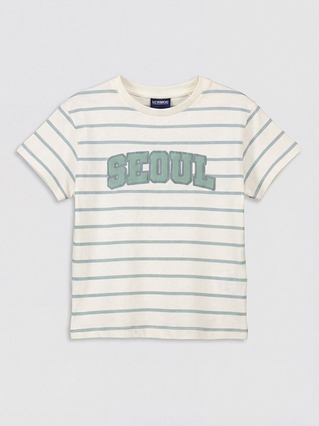 Yeşil Seoul Baskılı Erkek Bebek Tişört ve Şort Takım-1