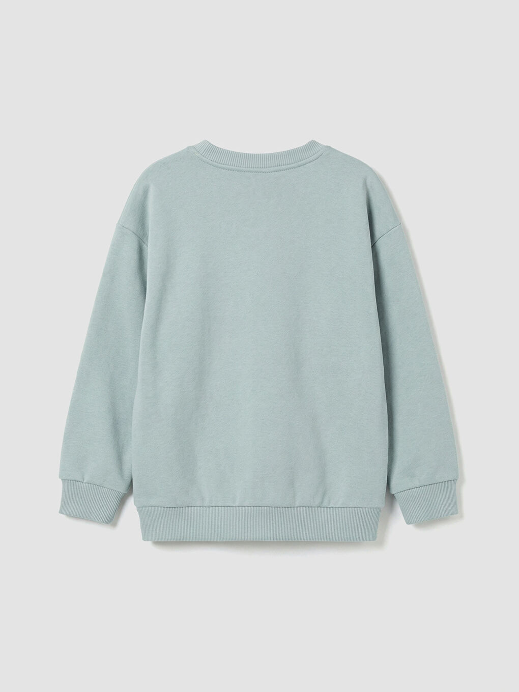 Yeşil Mickey Mouse Baskılı Erkek Çocuk Sweatshirt-1