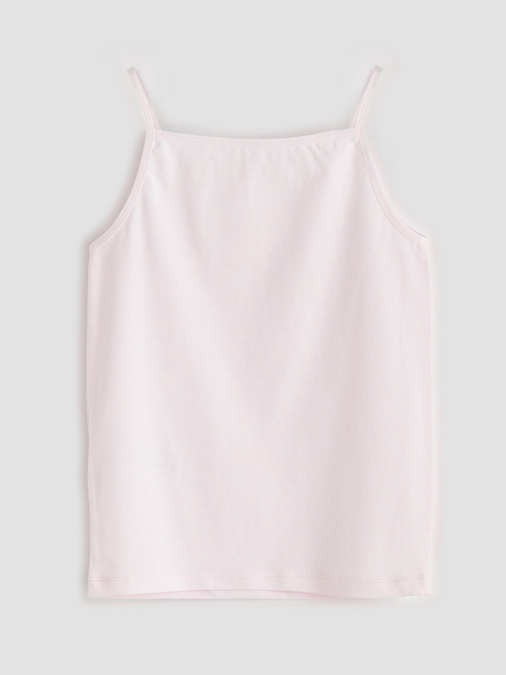 Pembe Kare Yaka İp Askılı Kız Çocuk İç Giyim Atlet-1