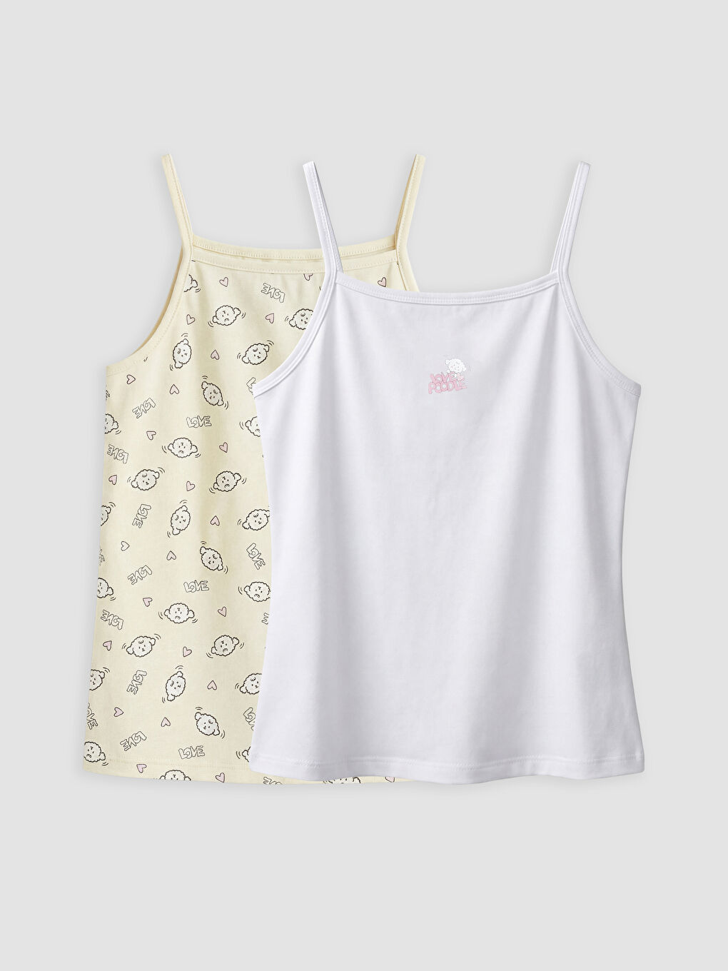 Sarı İp Askılı Kız Çocuk Atlet 2'li