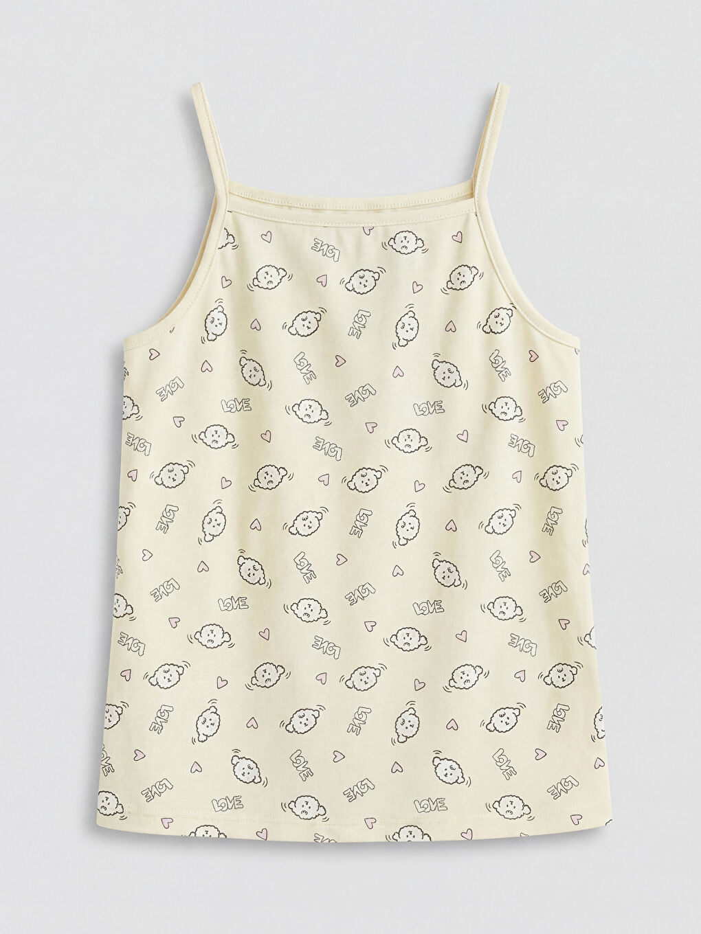 Sarı İp Askılı Kız Çocuk Atlet 2'li-1