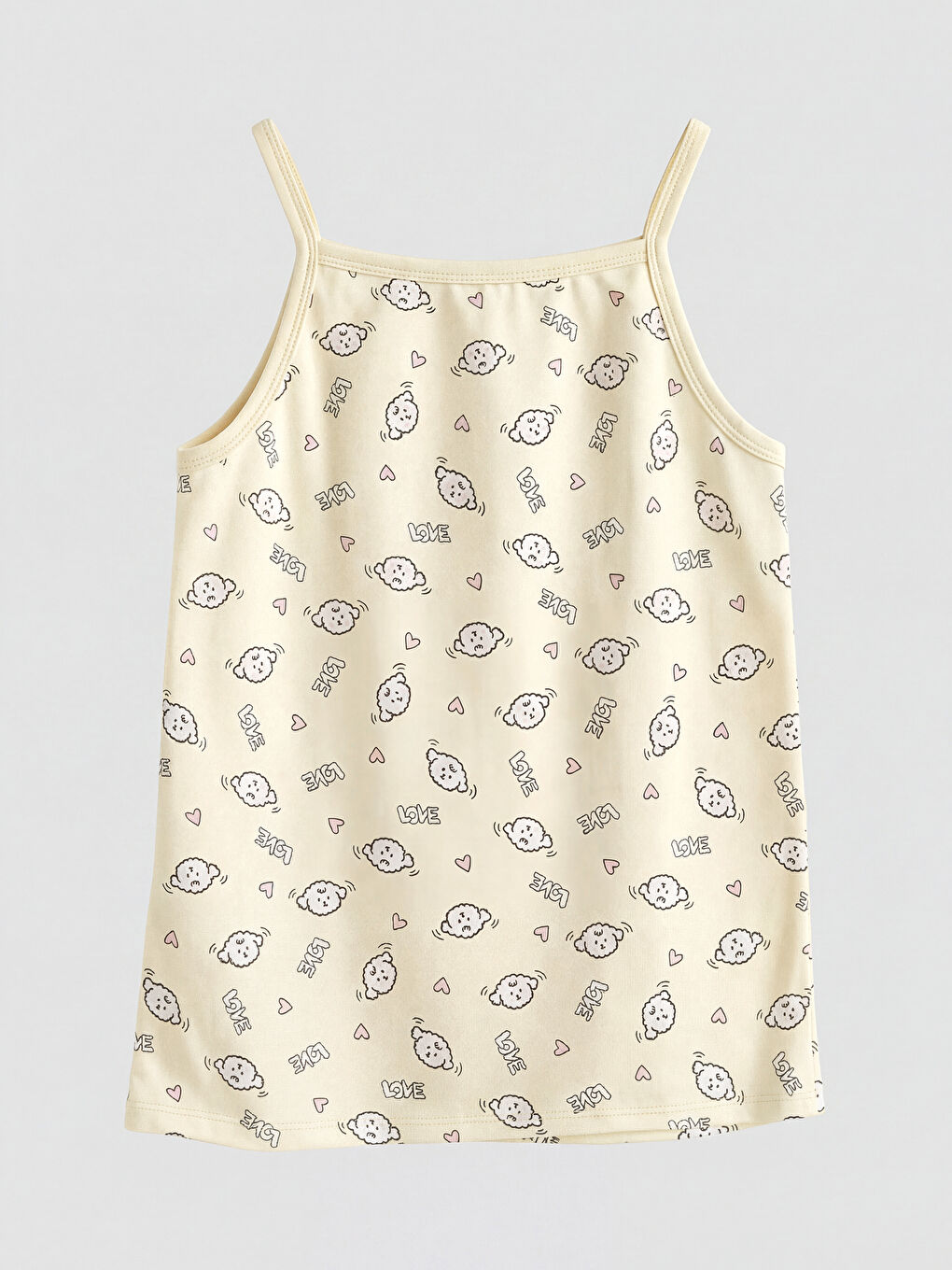 Sarı İp Askılı Kız Çocuk Atlet 2'li-2