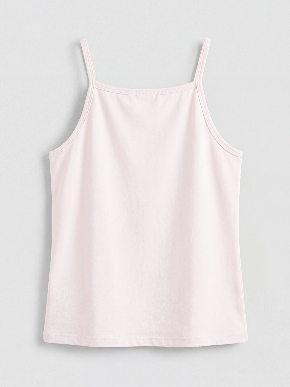 Pembe Kare Yaka İp Askılı Kız Çocuk Atlet 2'li-4