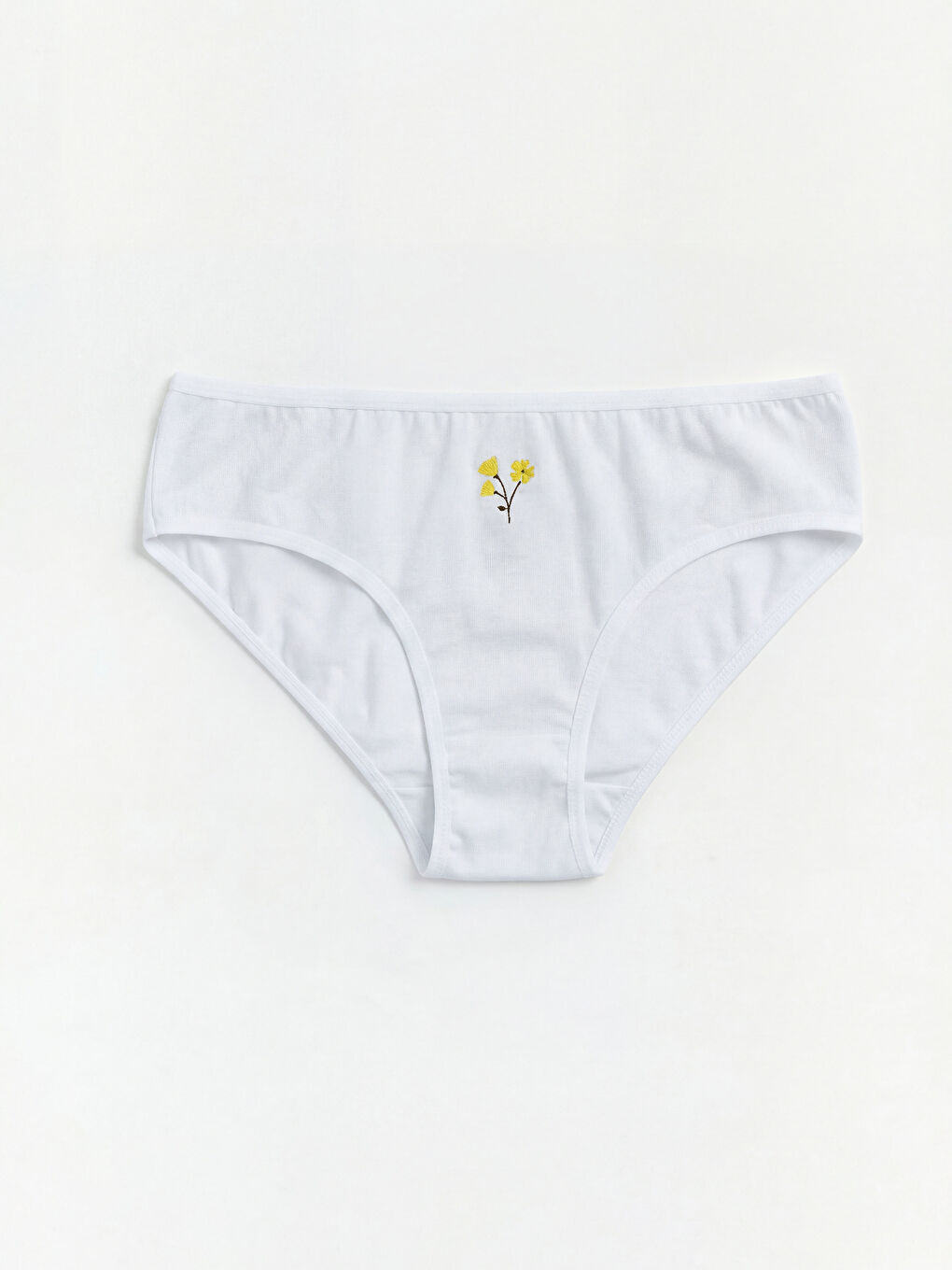 Ekru Çiçek Desenli Kız Çocuk Külot 3'lü-2